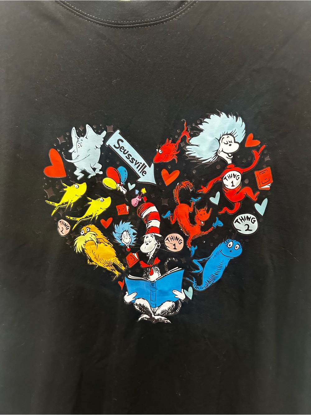 Dr. Seuss Black womens Crewneck Tee